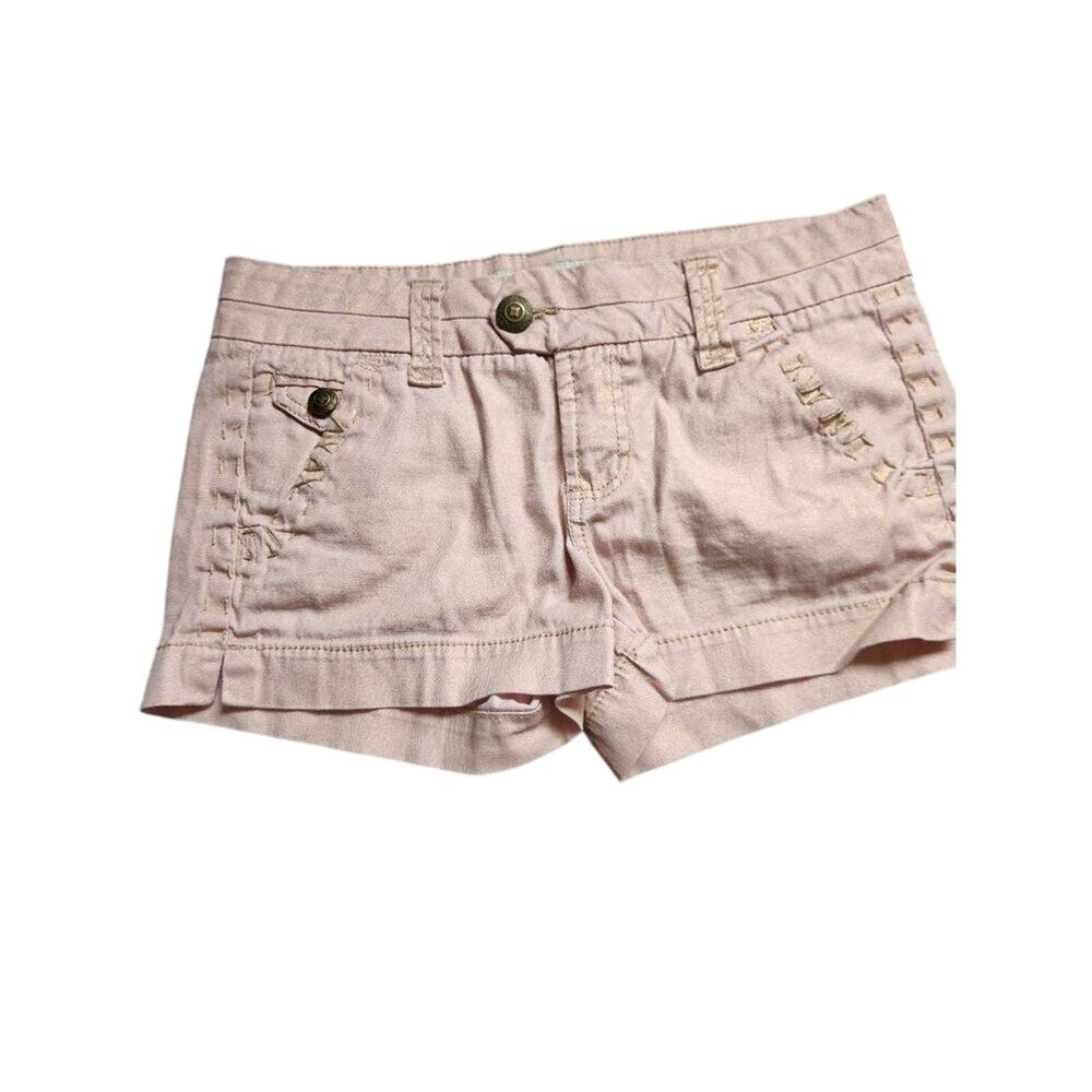 #10 BKE  pink shimmering with gold shorts  - Mollie Cuffed shorts (Size 27)